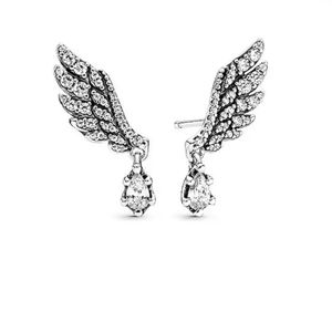 Angel wing stud earrings pandora